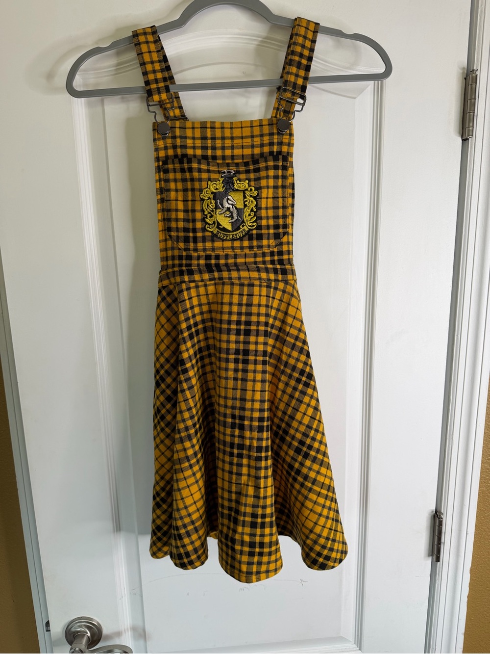 Harry Potter Hufflepuff Universal Studios EPIC Outfit Plaid Skirtall Size XS